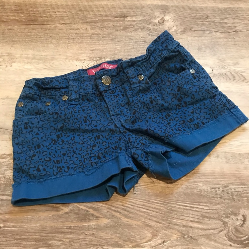 Girls Vigoss Shorts Blue Animal Print Shorts Sz 7